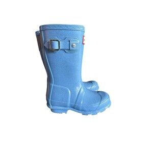 Hunter Rain Boots Vivid Blue Glitter Size 9G NEW!